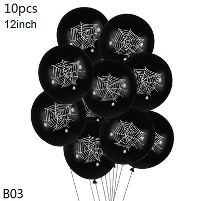 Juego de 10 Globos de Látex con Diseños de Halloween - Image 12
