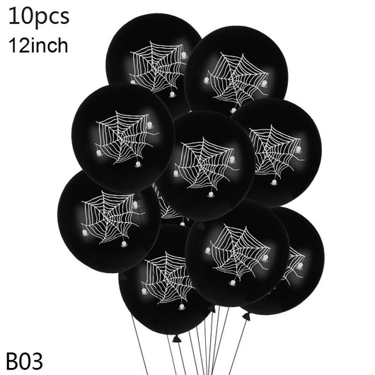 Juego de 10 Globos de Látex con Diseños de Halloween - Image 12