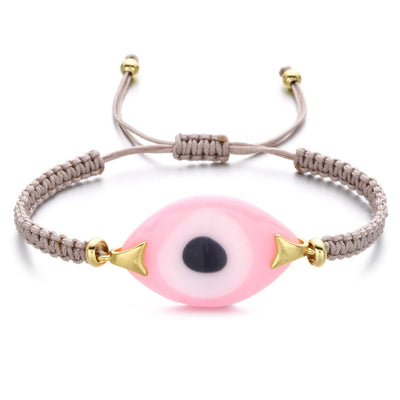 Pulsera Tejida a Mano con Ojo de Demonio Turco en Resina - Image 47