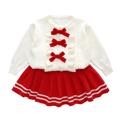 Conjunto Tejido Coreano para Niña: Blusa y Falda Coordinadas - Image 5