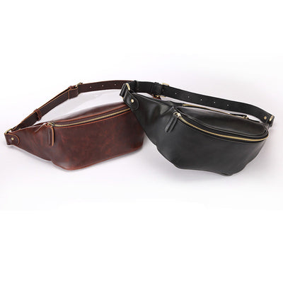 Bolsa Cruzada para Hombre Cuero Crazy Horse Estilo Retro - Image 2