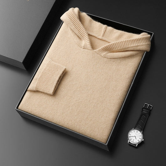 Suéter Hoodie de Cachemira Grueso Holgado para Hombre - Image 10