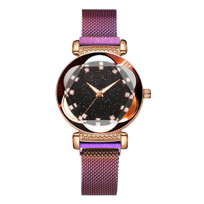 Reloj Magnético Cielo Estrellado con Diamantes - Oro Rosa - Image 8