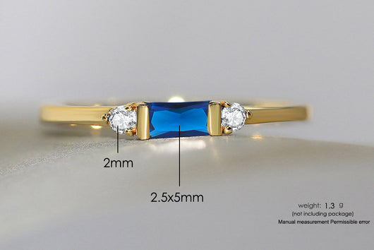 Anillo de Compromiso Geométrico con Circonia Cúbica Chapado en Oro 14K - Image 11
