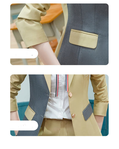 Blazer Universitario Bicolor Estilo Occidental - Image 15