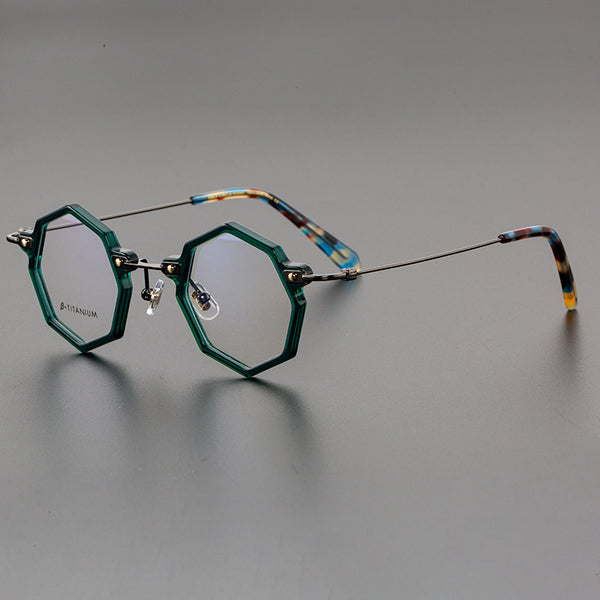 Gafas Retro Ultraligeras de Titanio Puro con Lentes para Miopía