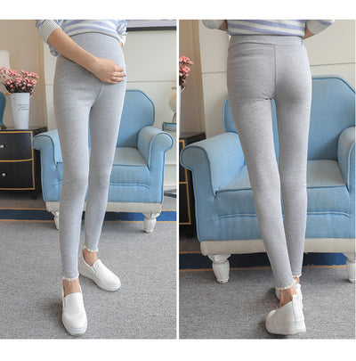 Leggins de Maternidad con Soporte Abdominal - Algodón Grueso y Terciopelo Elástico - Image 8