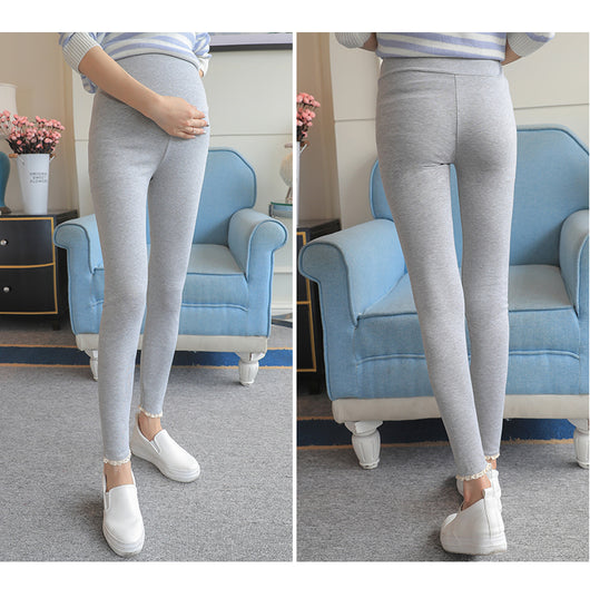 Leggins de Maternidad con Soporte Abdominal - Algodón Grueso y Terciopelo Elástico - Image 8