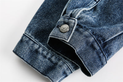Chaqueta Denim con Costuras Irregulares y Efecto Dos Piezas - Image 25