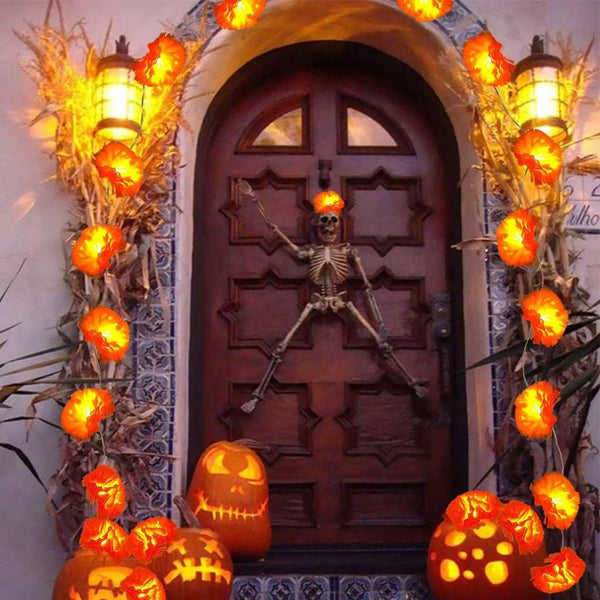 Guirnalda LED Día de Muertos - Luces de Cempasúchil y Lila