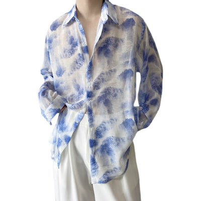 Camisa Manga Larga Tulle Transpirable para Hombre - Comodidad de Verano - Image 2