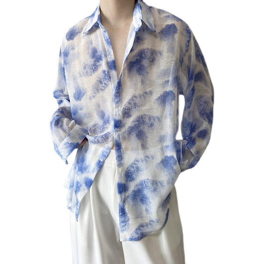Camisa Manga Larga Tulle Transpirable para Hombre - Comodidad de Verano - Image 2