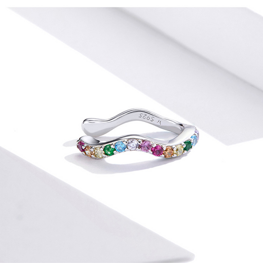 Aretes de Plata con Circonita Brillante para Mujer