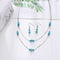 Conjunto de Collar y Aretes Turquesa Redondo