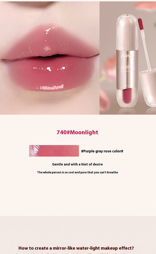 Brillo Labial Transparente Efecto Agua - Acabado Puro y Luminoso - Image 22