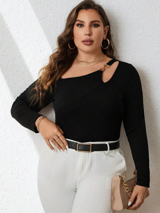 Blusa Manga Larga Slim Fit con Detalles Calados - Image 11