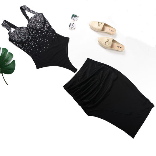 Conjunto de Dos Piezas con Strass, Espalda Descubierta en Dos Colores - Image 17