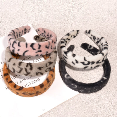 Diadema Estampado Leopardo Suave y Esponjosa - Image 3
