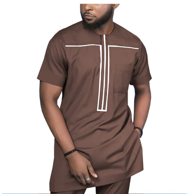 Camisa Casual de Algodón Africano para Hombre - Image 12