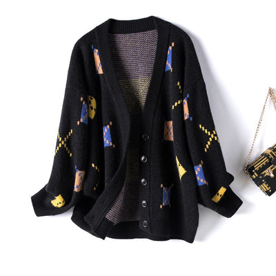 Cardigan Vintage de Diamantes Tejido - Image 12