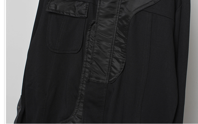 Abrigo Trench Patchwork Retro Dark con Capucha Original - Image 9