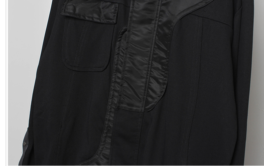 Abrigo Trench Patchwork Retro Dark con Capucha Original - Image 9