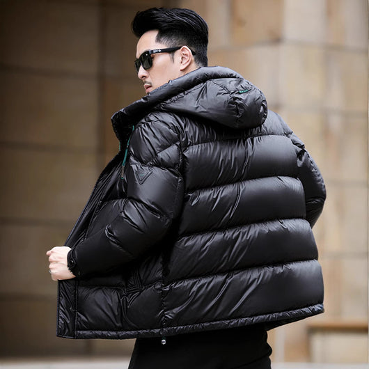 Chaqueta Puffer Premium de Plumón de Pato 90% con Capucha para Hombre - Image 5