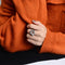 Anillo de Plata Esterlina con Cristal Flor de Mañana y Diamante para Mujer