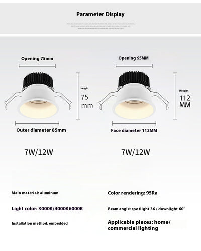 Lámpara de Techo Empotrada LED sin Marco para Sala de Estar - Image 21