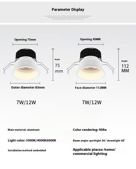 Lámpara de Techo Empotrada LED sin Marco para Sala de Estar - Image 21