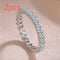S925 Sterling Plateado Gypsophila Simulation Diamond Ring For Women Plateado 6 2PCS