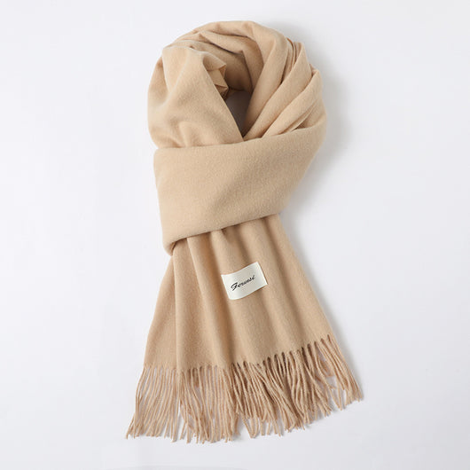 Bufanda de Cachemira Artificial con Borlas - Abrigo Cálido para Otoño e Invierno - Image 20