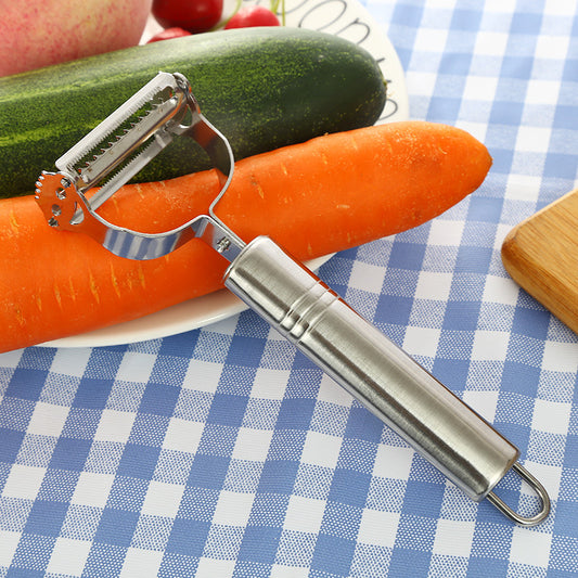 Pelador Multiusos de Acero Inoxidable para Frutas y Verduras
