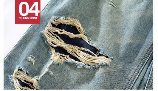 Pantalones Vaqueros Doble Capa con Flecos para Hombre y Mujer - Image 16