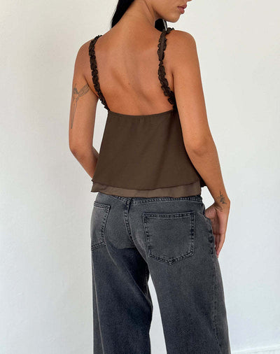 Blusa Tirante Fina con Encaje y Pliegues - Image 29