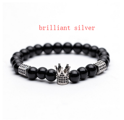 Pulsera de Cobre con Incrustación de Micro Corona y Circonita Blanca Natural - Image 9