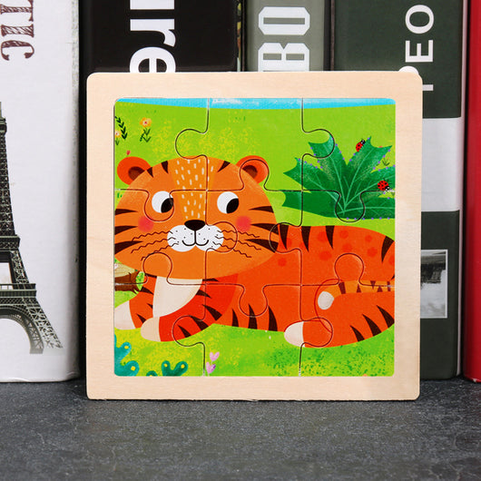 Puzzle de Madera 3D Animales Infantil 9 Piezas con Diseño de Dibujos Animados - Image 32