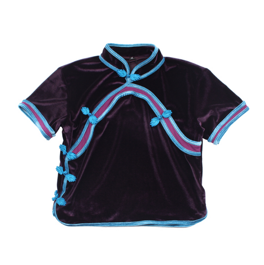 Blusa Cheongsam de Terciopelo con Botones Estilo Chino - Image 6