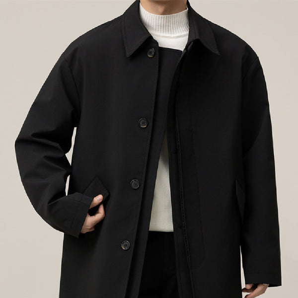 Abrigo Holgado Largo Tipo Duster para Hombre