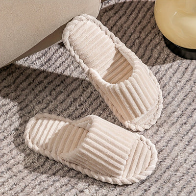 Pantuflas Cómodas de Rayas en Pana para Hombre - Image 2