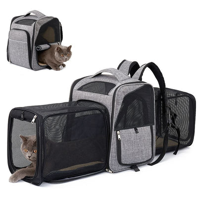 Mochila Expandible de Tela Oxford para Mascotas - Image 6