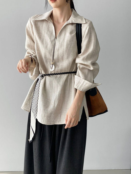 Conjunto de Blusa Casual y Pantalón Ancho con Cintura Elástica - Image 6