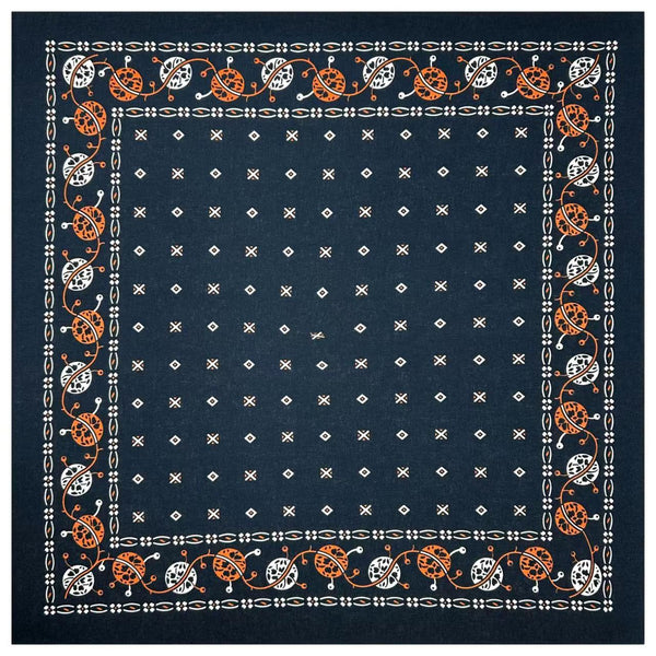 Pañuelo Cuadrado de Algodón Vintage Estampado con Bolsillo