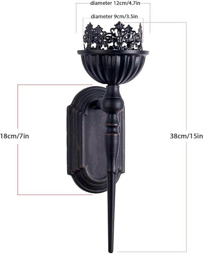 Candelabro Colgante de Hierro Forjado Negro para Decoración - Image 18