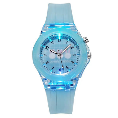 Reloj Infantil de Silicona con Luz y Patrón de Frutas - Image 11