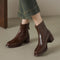 Botas Tobilleras de Cuero Genuino con Tacón Alto - Colección Otoño Invierno