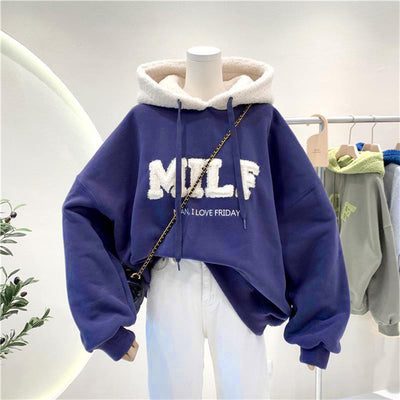 Suéter Hoodie Grueso Antipelusas para Invierno - Corte Holgado y Cómodo - Image 11