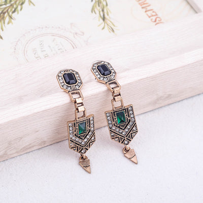 Aretes de Cristal Esmeralda - Diseño Elegante y Sofisticado - Image 4