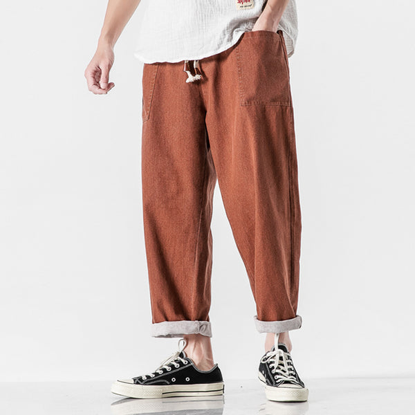 Pantalones Retro de Pierna Ancha Cintura Alta