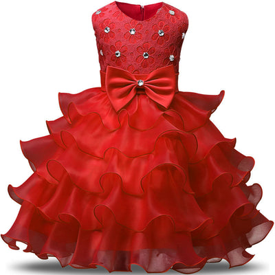 Vestido de Princesa sin Mangas para Niñas - Diseño Pomposo para Bodas y Eventos - Image 12